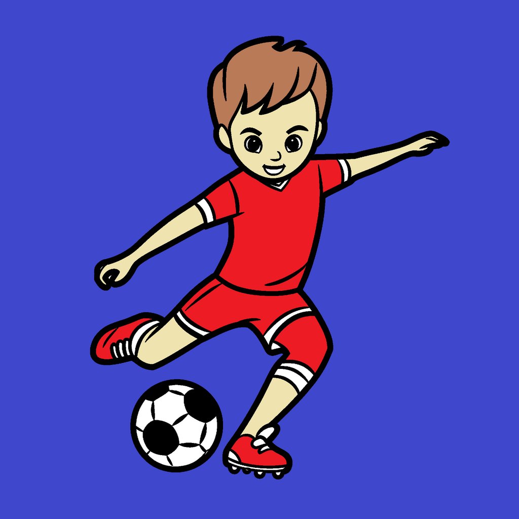 Obr�zek, online omalov�nka pro mal� d�ti k vybarven� Fotbalista, Lid�