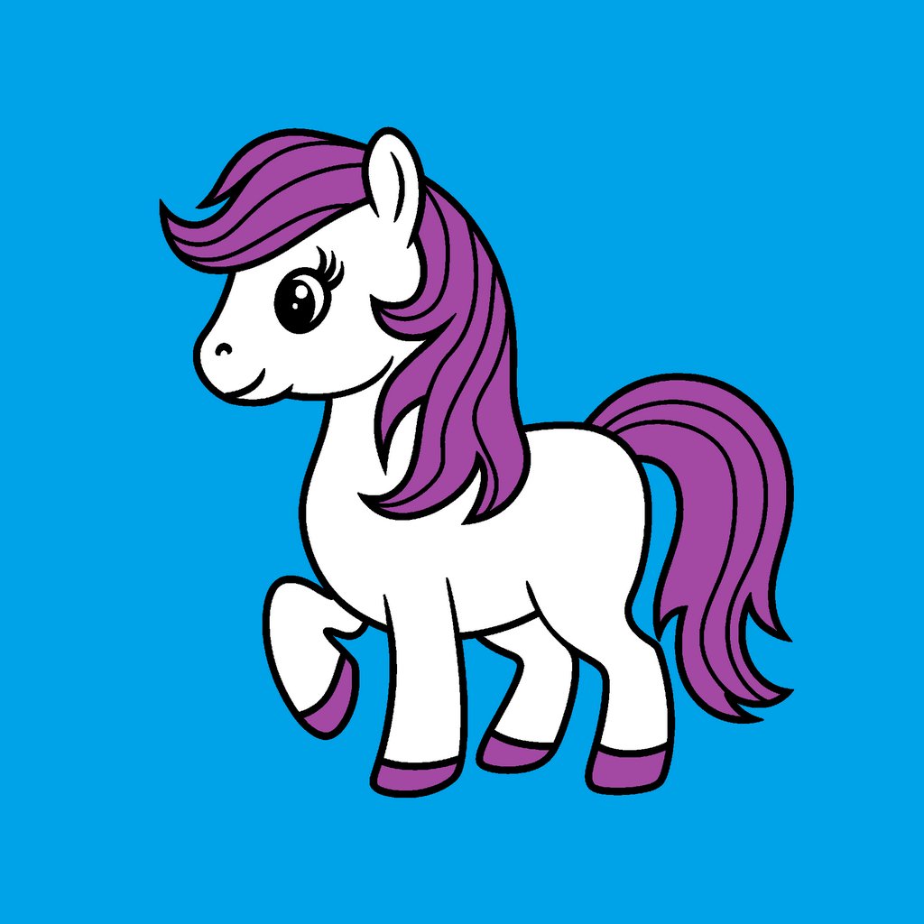 Obrázek, online omalovánka pro malé děti k vybarvení My little pony, Koně Obrázek, online omalovánka pro malé děti k vybarvení My little pony, Koně